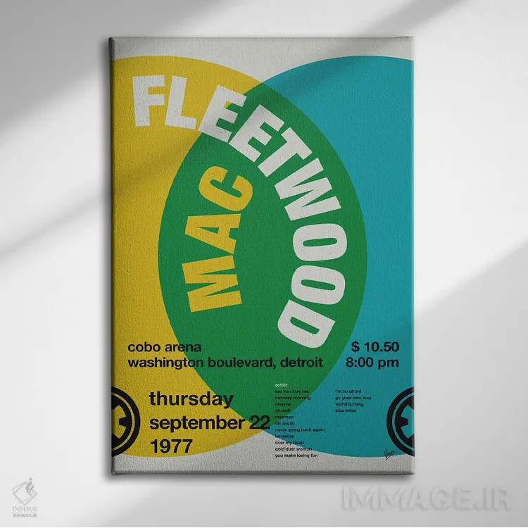 تابلو دکوراتیو پوستر فلیت وود مک اثر چانکونگ - نمای روبهرو روی دیوار