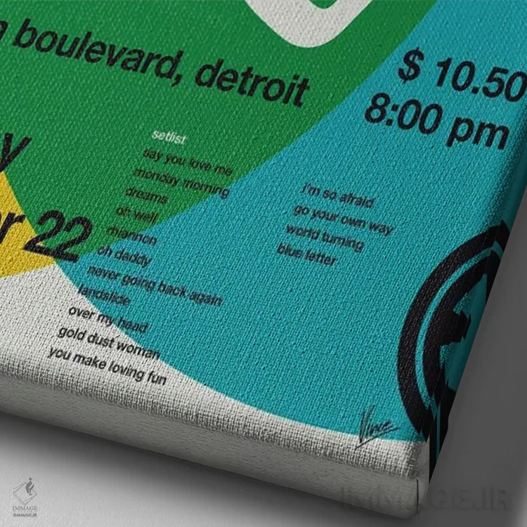 تابلو دکوراتیو پوستر فلیت وود مک اثر چانکونگ - نمای نزدیک بافت بوم