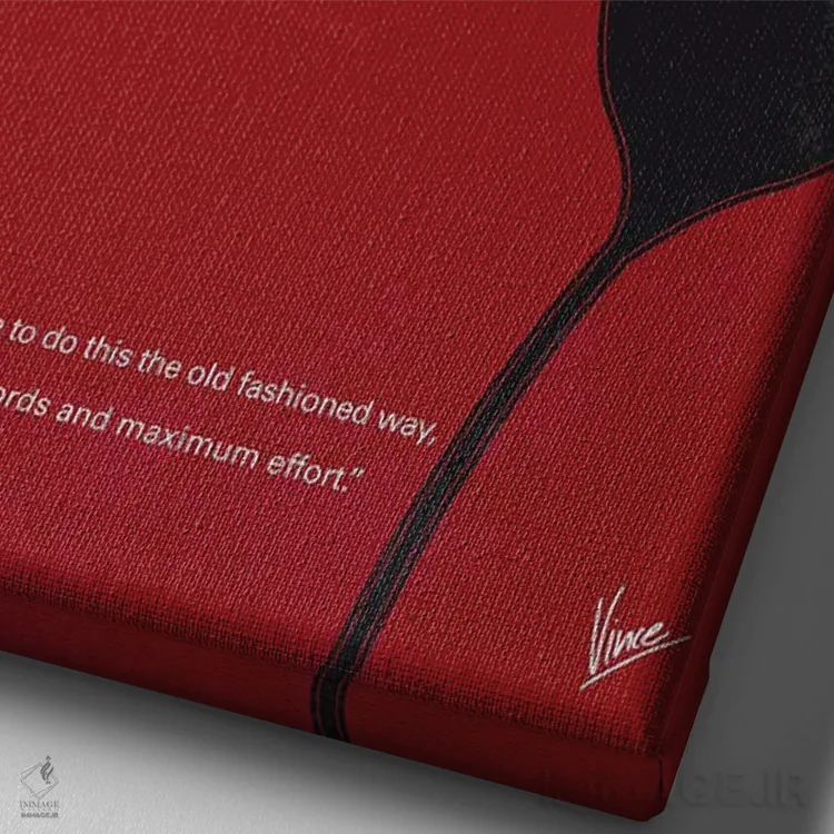 تابلو مینیمال پوستر ددپول اثر چانکونگ - نمای نزدیک بافت بوم