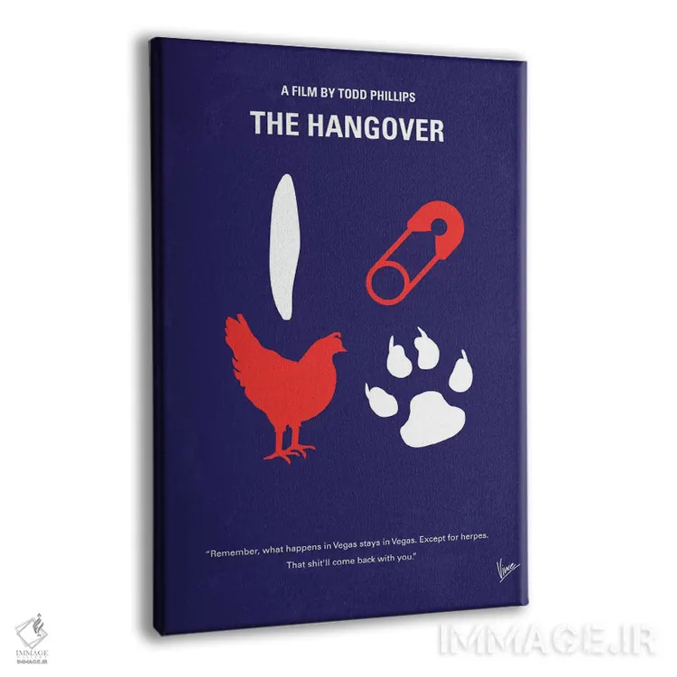 تابلو مینیمال پوستر مینیمال فیلم خماری اثر چانکونگ - نمای پرسپکتیو محصول