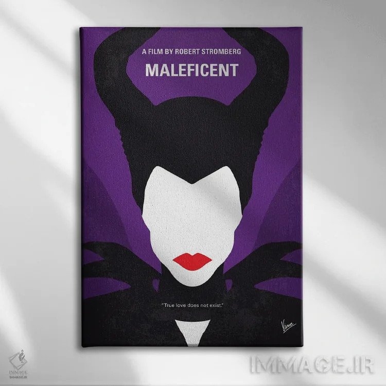 تابلو مینیمال پوستر مالفیسنت اثر چانکونگ - نمای روبهرو روی دیوار