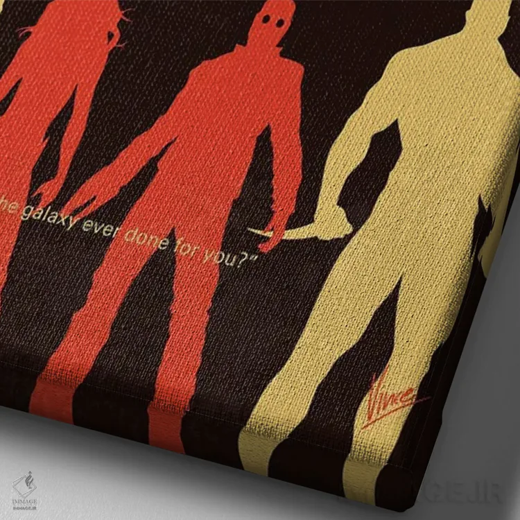 تابلو مینیمال پوستر نگهبانان کهکشان اثر چانکونگ - نمای نزدیک بافت بوم