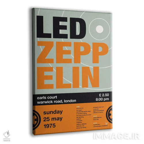 تابلو دکوراتیو پوستر لد زپلین اثر چانکونگ - نمای پرسپکتیو محصول