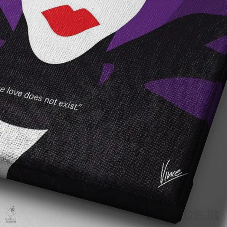 تابلو مینیمال پوستر مالفیسنت اثر چانکونگ - نمای نزدیک بافت بوم