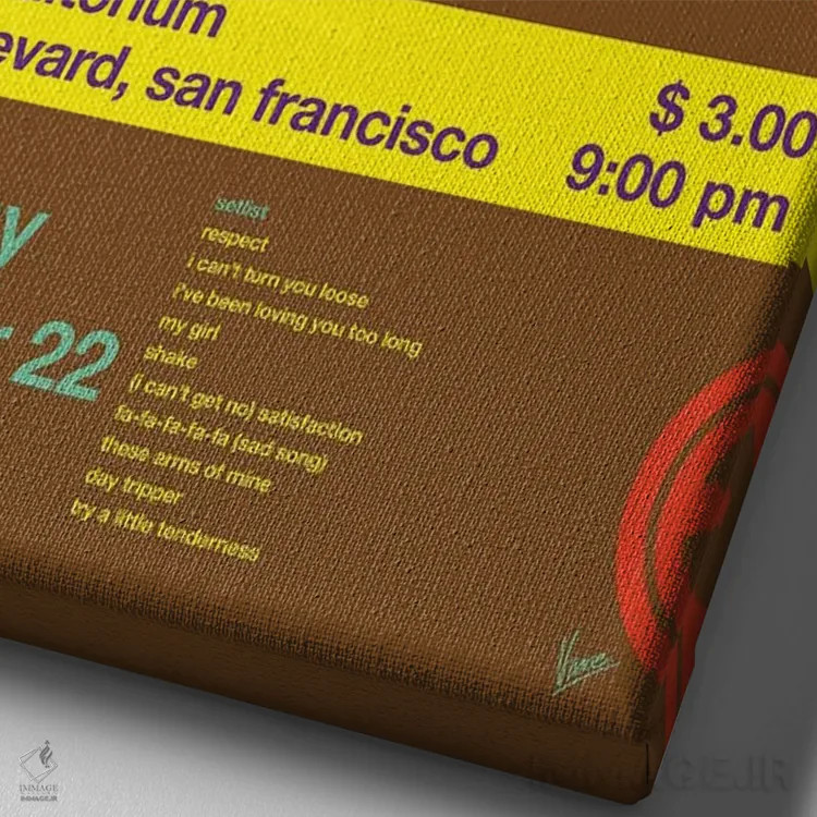 تابلو دکوراتیو پوستر اوتیس رباورگ اثر چانکونگ - نمای نزدیک بافت بوم