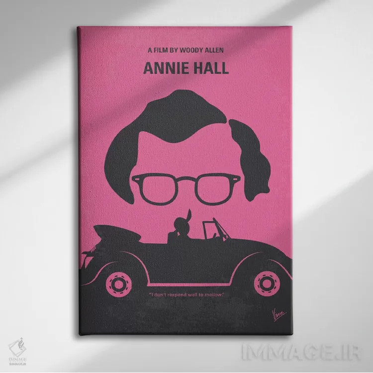 تابلو مینیمال پوستر مینیمال فیلم آنی هال اثر چانکونگ - نمای روبهرو روی دیوار