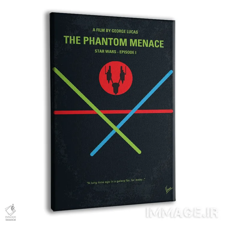 تابلو مینیمال پوستر جنگ ستارگان اپیزود اول: تهدید شبح اثر چانکونگ - نمای پرسپکتیو محصول