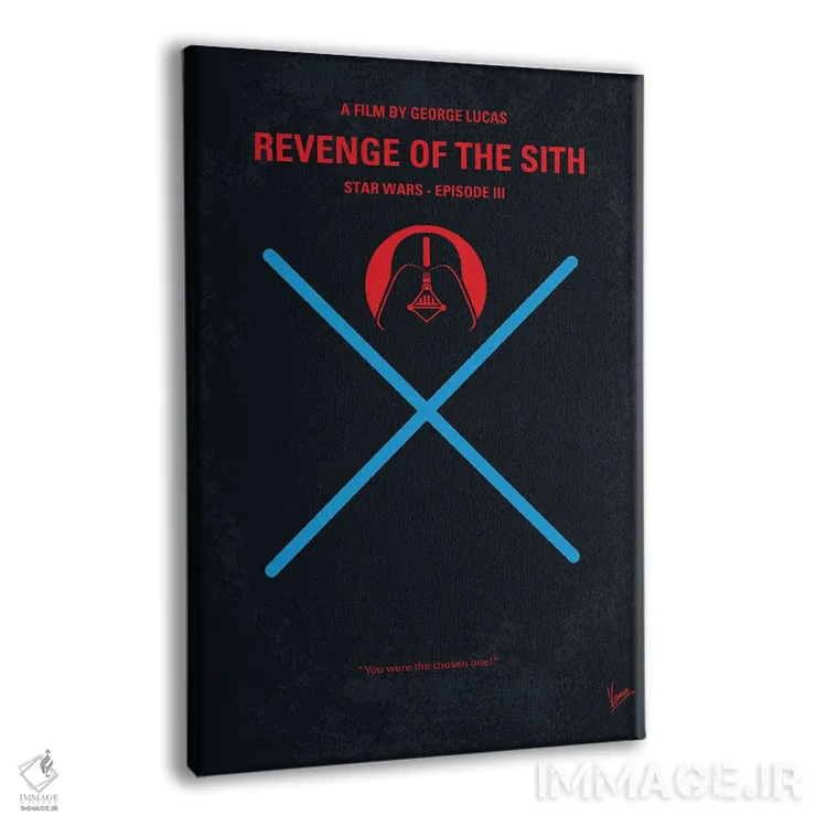 تابلو مینیمال پوستر جنگ ستارگان اپیزود سوم: انتقام سیت اثر چانکونگ - نمای پرسپکتیو محصول