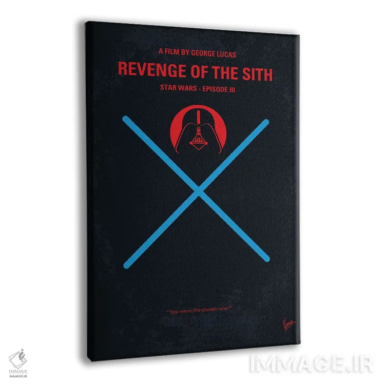 تابلو مینیمال پوستر جنگ ستارگان اپیزود سوم: انتقام سیت اثر چانکونگ - نمای پرسپکتیو محصول