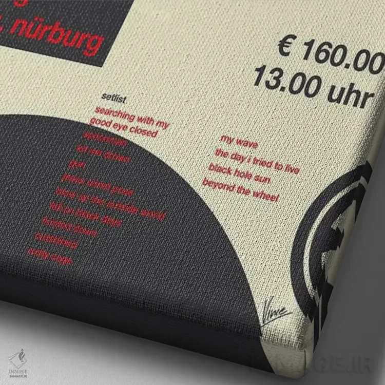 تابلو دکوراتیو پوستر ساوندگارن اثر چانکونگ - نمای نزدیک بافت بوم