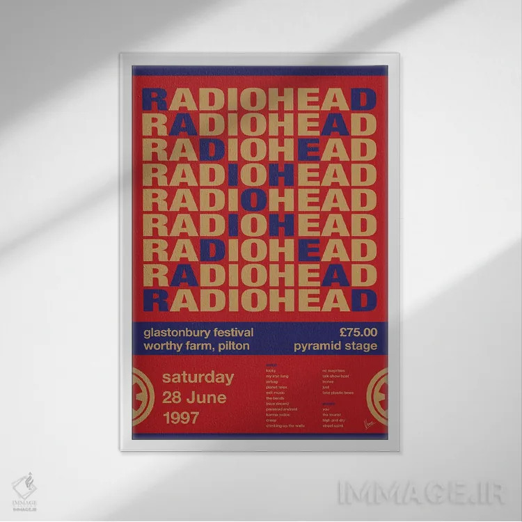 تابلو دکوراتیو پوستر ریدیوهد اثر چانکونگ - نمای قابدار سفید