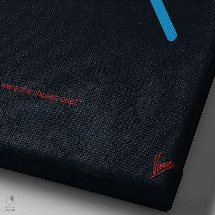 تابلو مینیمال پوستر جنگ ستارگان اپیزود سوم: انتقام سیت اثر چانکونگ - نمای نزدیک بافت بوم