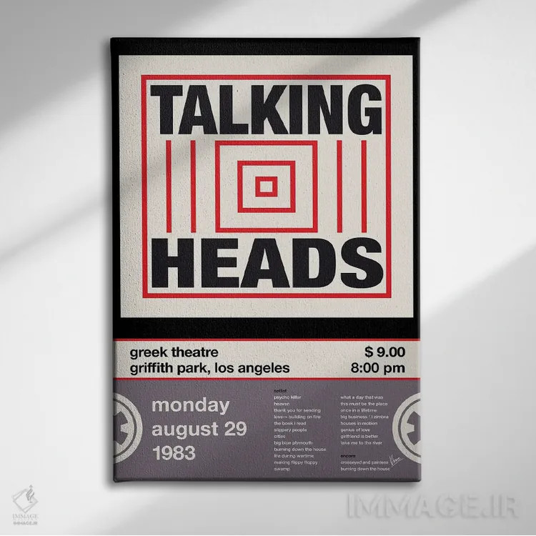 تابلو دکوراتیو پوستر تاکینگ هدز اثر چانکونگ - نمای روبهرو روی دیوار