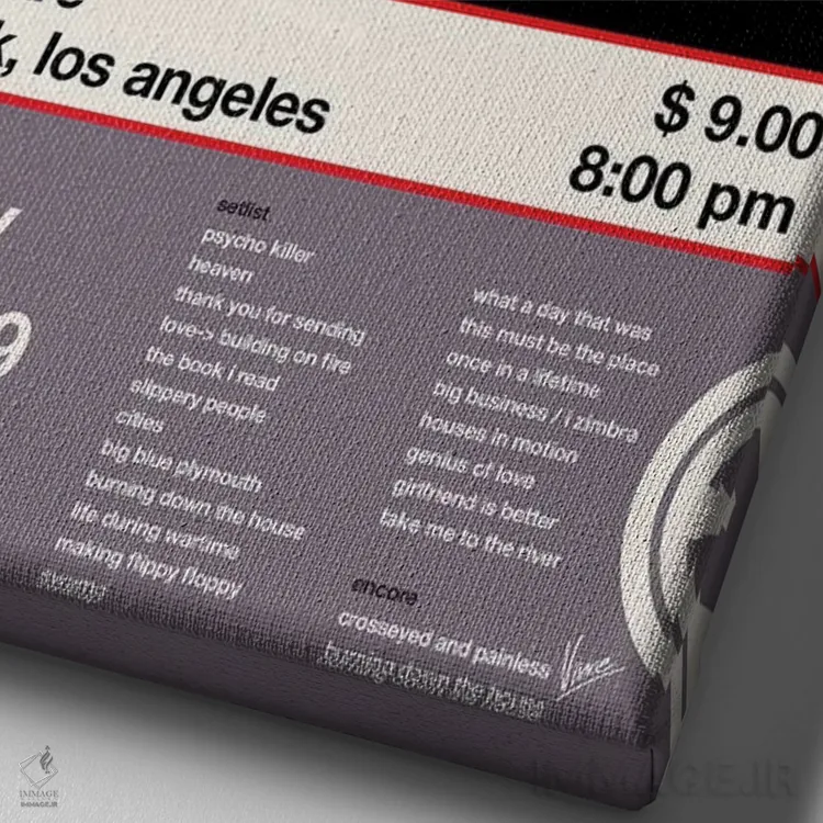 تابلو دکوراتیو پوستر تاکینگ هدز اثر چانکونگ - نمای نزدیک بافت بوم