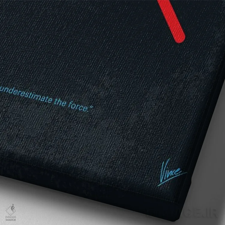 تابلو مینیمال پوستر جنگ ستارگان اپیزود چهارم اثر چانکونگ - نمای نزدیک بافت بوم