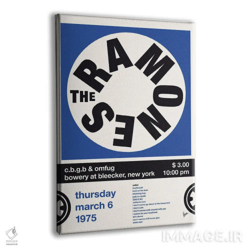 تابلو دکوراتیو پوستر رامونز اثر چانکونگ - نمای پرسپکتیو محصول