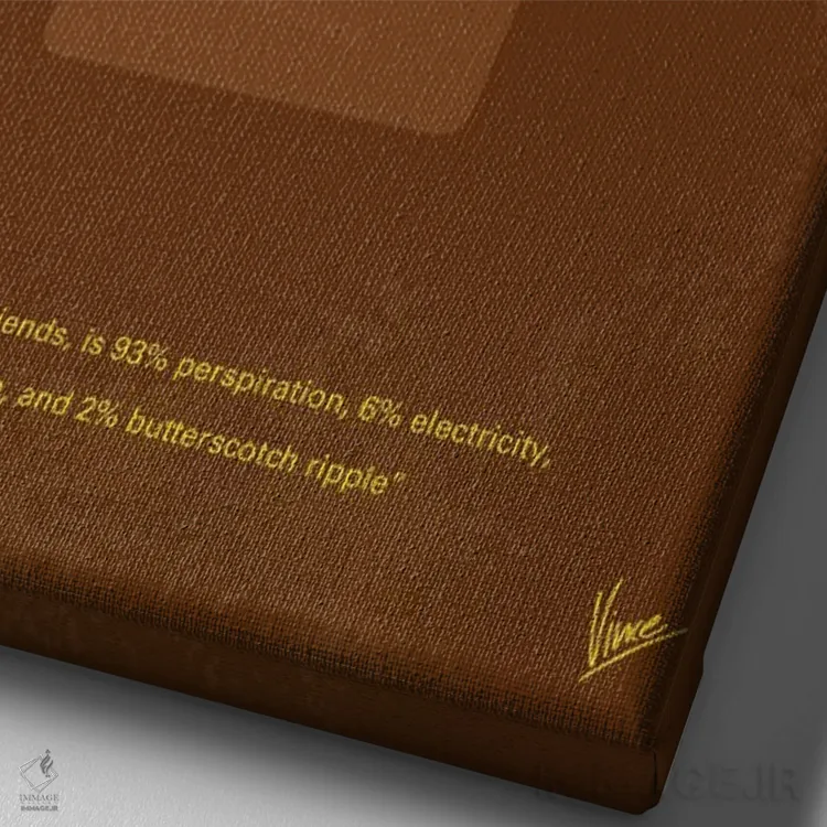 تابلو مینیمال پوستر مینیمال فیلم ویلی وانکا و کارخانه شکلات سازی اثر چانکونگ - نمای نزدیک بافت بوم