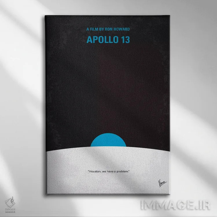 تابلو مینیمال پوستر مینیمال فیلم آپولو ۱۳ اثر چانکونگ - نمای روبهرو روی دیوار