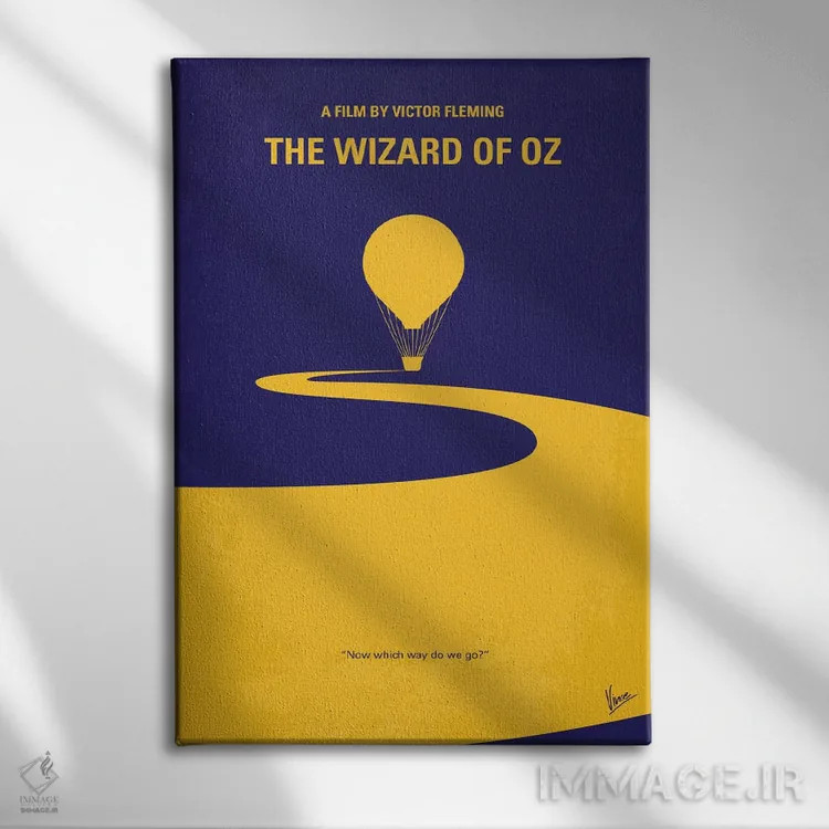 تابلو مینیمال پوستر مینیمال فیلم جادوگر شهر از اثر چانکونگ - نمای روبهرو روی دیوار