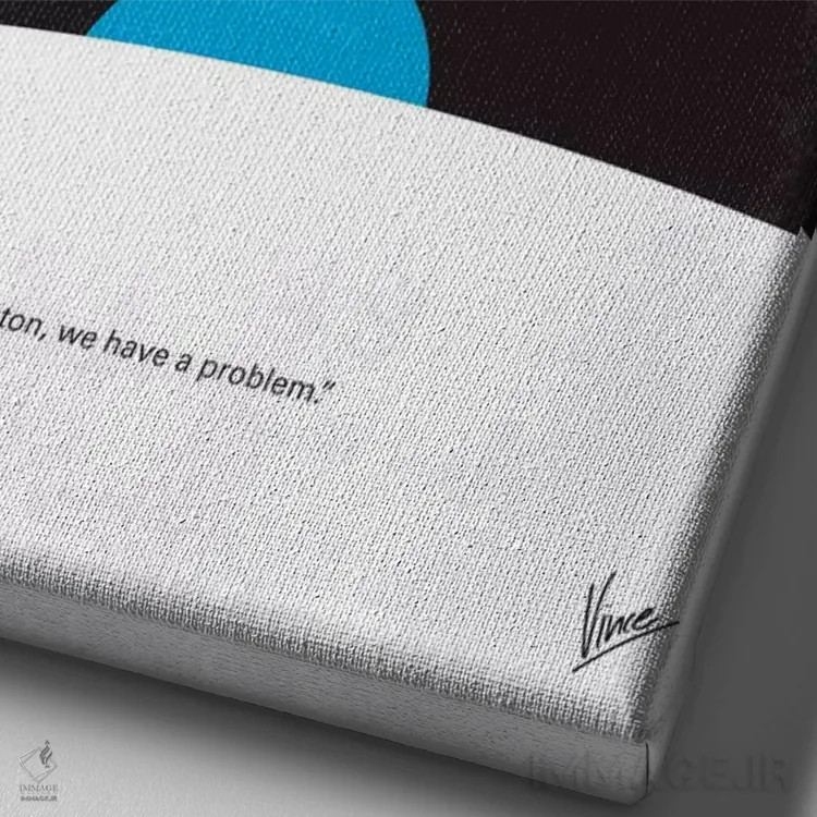 تابلو مینیمال پوستر مینیمال فیلم آپولو ۱۳ اثر چانکونگ - نمای نزدیک بافت بوم