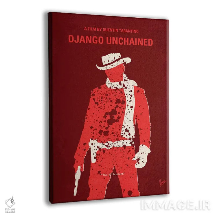 تابلو مینیمال پوستر مینیمال فیلم جانگو آزاد شده اثر چانکونگ - نمای پرسپکتیو محصول