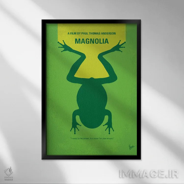 تابلو مینیمال پوستر مینیمال فیلم مگنولیا اثر چانکونگ - نمای قابدار مشکی