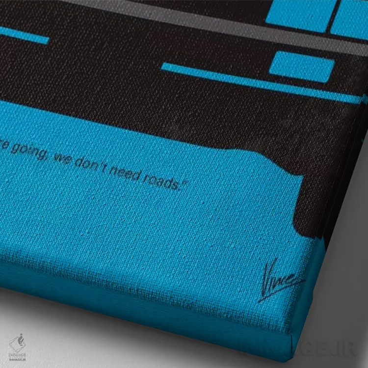 تابلو مینیمال پوستر مینیمال فیلم بازگشت به آینده ۲ اثر چانکونگ - نمای نزدیک بافت بوم