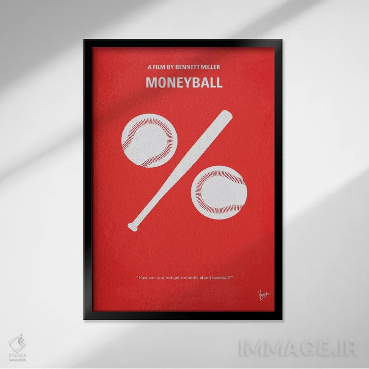 تابلو مینیمال پوستر مینیمال فیلم مانی بال اثر چانکونگ - نمای قابدار مشکی