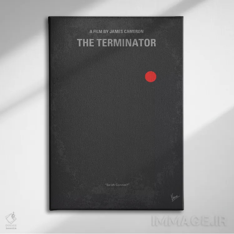 تابلو مینیمال پوستر مینیمال فیلم ترمیناتور اثر چانکونگ - نمای روبهرو روی دیوار