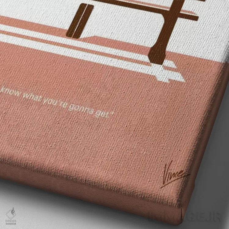 تابلو مینیمال پوستر مینیمال فیلم فارست گامپ اثر چانکونگ - نمای نزدیک بافت بوم