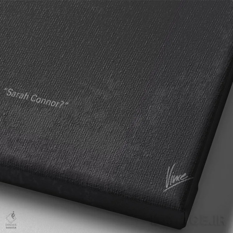 تابلو مینیمال پوستر مینیمال فیلم ترمیناتور اثر چانکونگ - نمای نزدیک بافت بوم