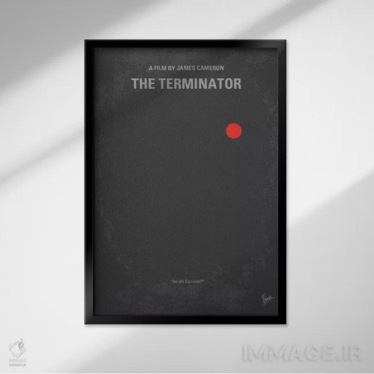 تابلو مینیمال پوستر مینیمال فیلم ترمیناتور اثر چانکونگ - نمای قابدار مشکی