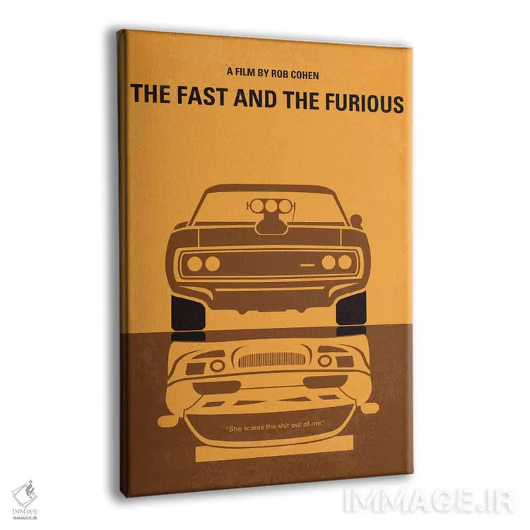 تابلو مینیمال پوستر مینیمال فیلم سریع و خشن اثر چانکونگ - نمای پرسپکتیو محصول