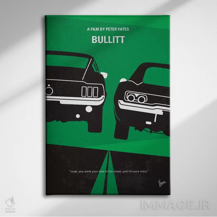 تابلو مینیمال پوستر مینیمال فیلم بولیت اثر چانکونگ - نمای روبهرو روی دیوار