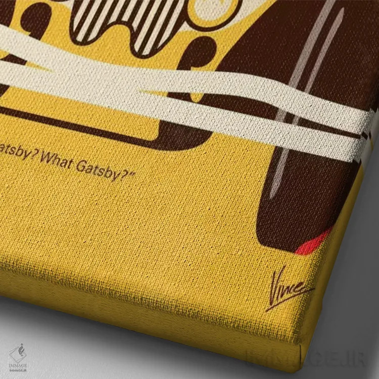 تابلو مینیمال پوستر مینیمال فیلم گتسبی بزرگ اثر چانکونگ - نمای نزدیک بافت بوم