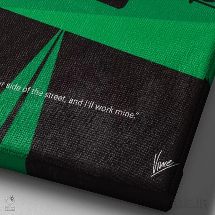 تابلو مینیمال پوستر مینیمال فیلم بولیت اثر چانکونگ - نمای نزدیک بافت بوم