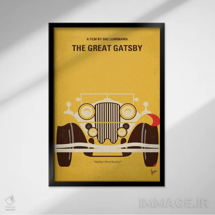 تابلو مینیمال پوستر مینیمال فیلم گتسبی بزرگ اثر چانکونگ - نمای قابدار مشکی