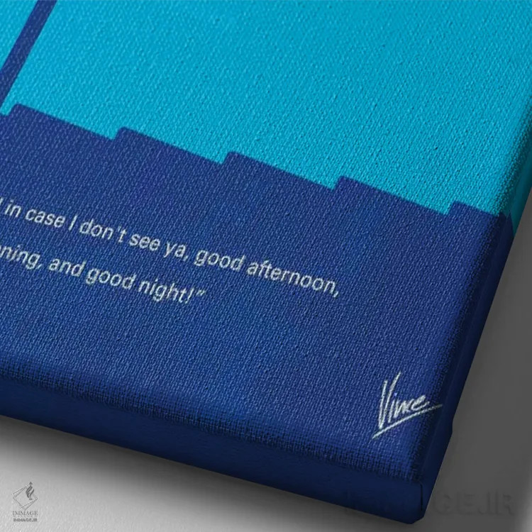 تابلو مینیمال پوستر مینیمال نمایش ترومن اثر چانکونگ - نمای نزدیک بافت بوم