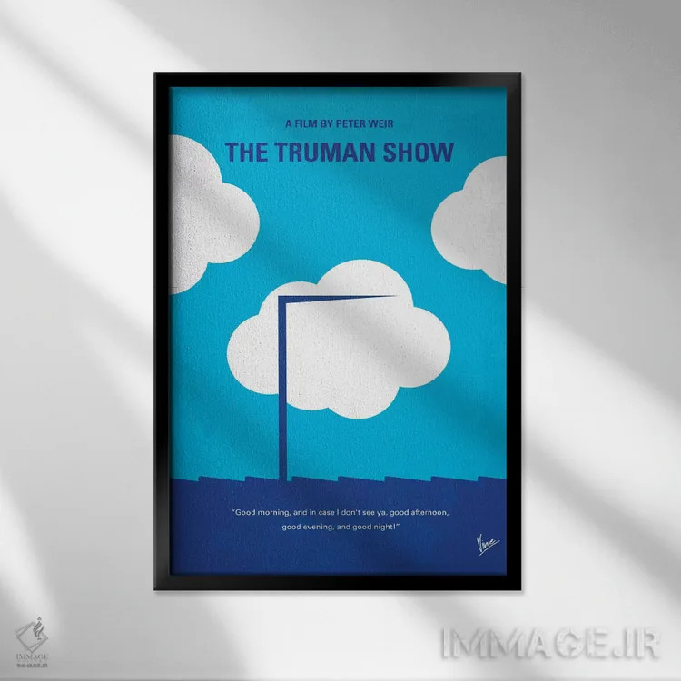 تابلو مینیمال پوستر مینیمال نمایش ترومن اثر چانکونگ - نمای قابدار مشکی