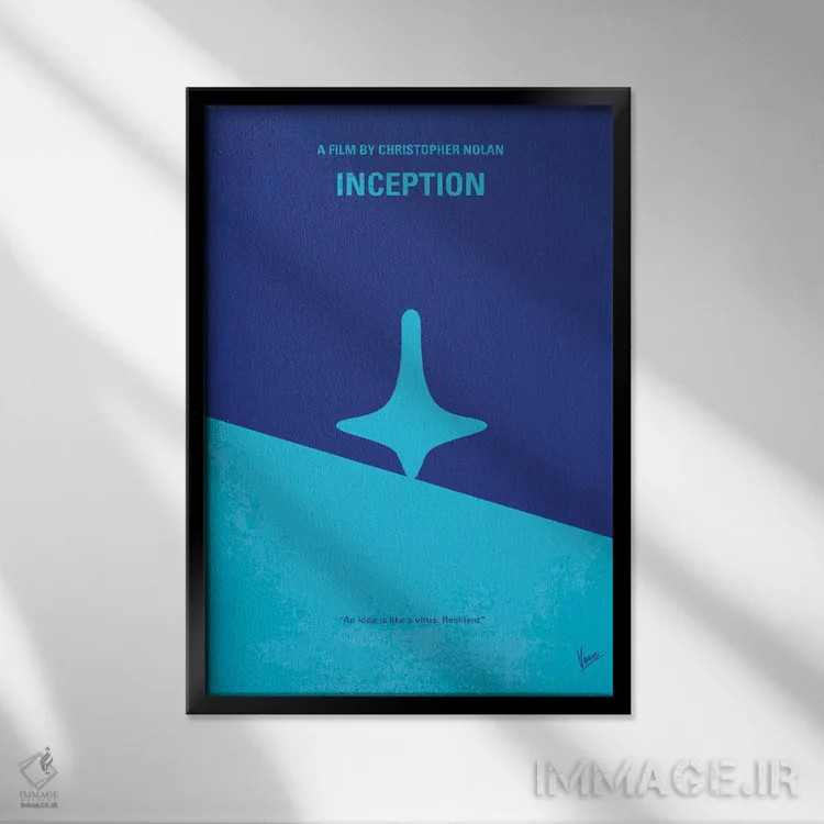 تابلو مینیمال پوستر مینیمال فیلم تلقین اثر چانکونگ - نمای قابدار مشکی