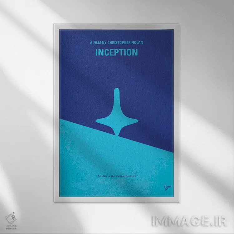 تابلو مینیمال پوستر مینیمال فیلم تلقین اثر چانکونگ - نمای قابدار سفید