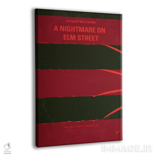 تابلو مینیمال پوستر مینیمال فیلم کابوسی در خیابان الم اثر چانکونگ - نمای پرسپکتیو محصول