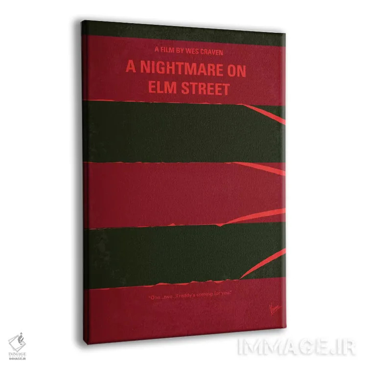 تابلو مینیمال پوستر مینیمال فیلم کابوسی در خیابان الم اثر چانکونگ - نمای پرسپکتیو محصول