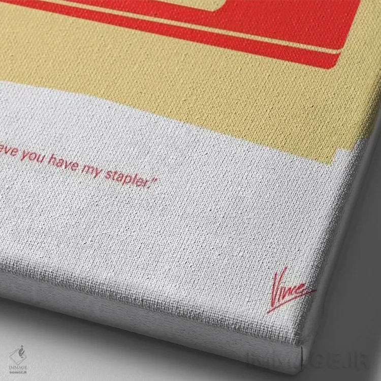 تابلو مینیمال پوستر مینیمال فیلم فضای اداری اثر چانکونگ - نمای نزدیک بافت بوم