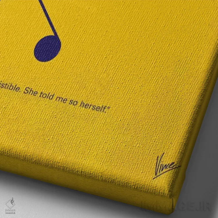 تابلو مینیمال پوستر مینیمال فیلم آواز در باران اثر چانکونگ - نمای نزدیک بافت بوم