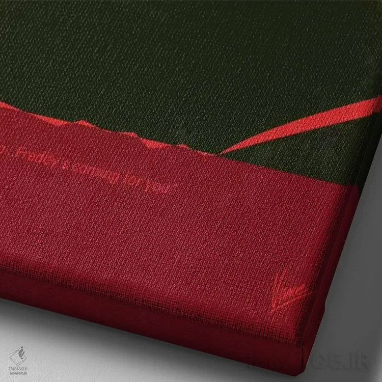 تابلو مینیمال پوستر مینیمال فیلم کابوسی در خیابان الم اثر چانکونگ - نمای نزدیک بافت بوم