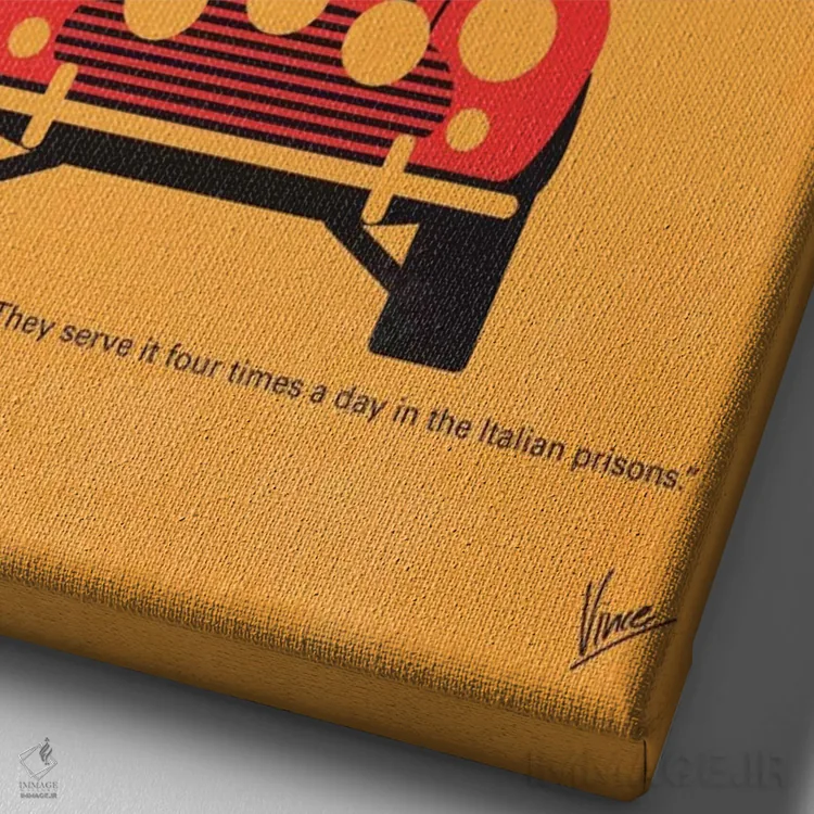 تابلو مینیمال پوستر مینیمال فیلم نقشه ایتالیایی اثر چانکونگ - نمای نزدیک بافت بوم