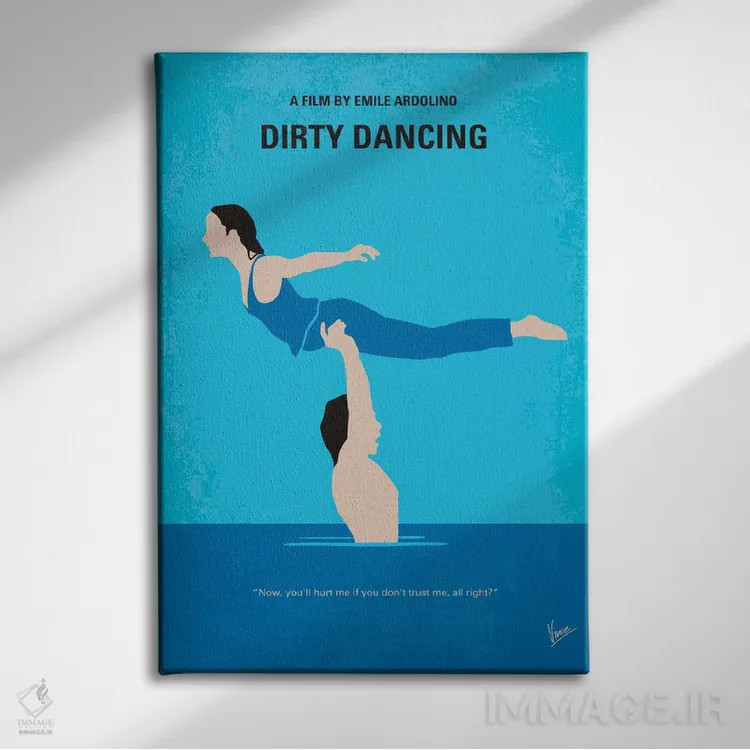 تابلو مینیمال پوستر مینیمال فیلم رقص کثیف اثر چانکونگ - نمای روبهرو روی دیوار