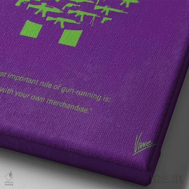 تابلو مینیمال پوستر مینیمال فیلم ارباب جنگ اثر چانکونگ - نمای نزدیک بافت بوم