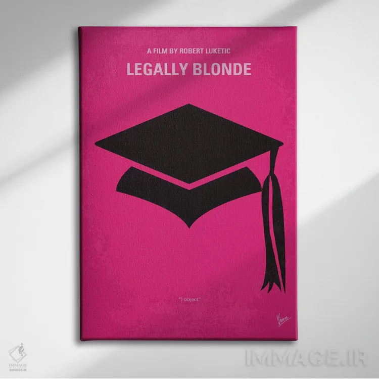 تابلو مینیمال پوستر مینیمال فیلم بلوند قانونی اثر چانکونگ - نمای روبهرو روی دیوار